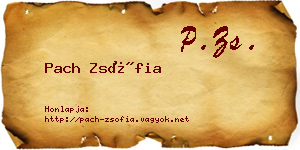 Pach Zsófia névjegykártya